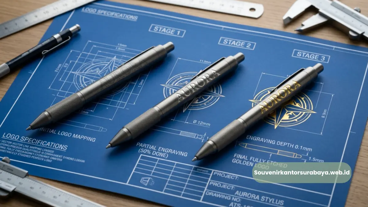 Custom Logo Pulpen Metal Stylus untuk Branding Perusahaan
