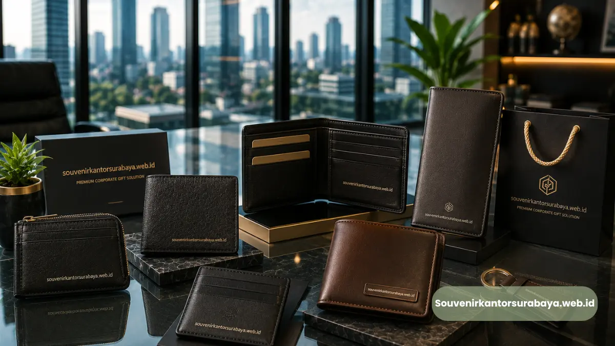 Dompet Kartu Nama Kulit untuk Klien Bisnis Surabaya