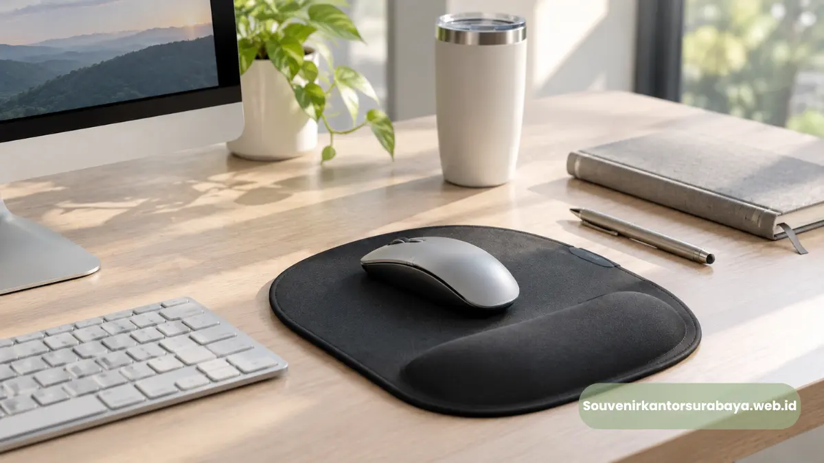 Mouse Pad Ergonomis Custom Logo Yogyakarta