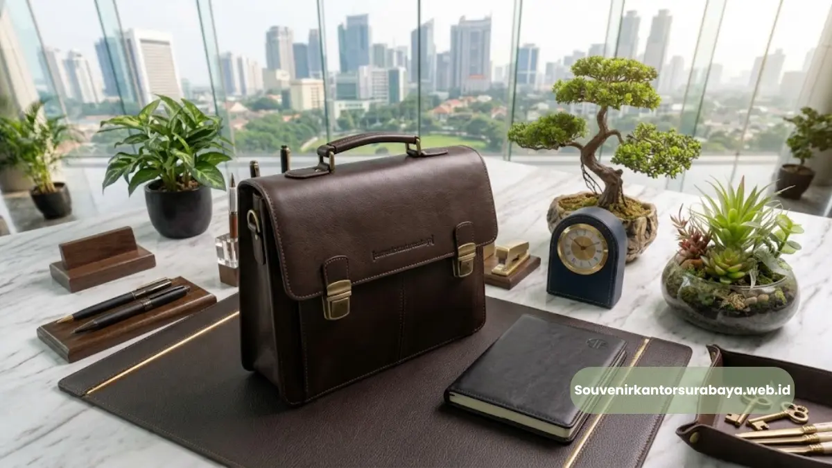Tas Kerja Kulit Pria Eksekutif Perusahaan Surabaya Premium