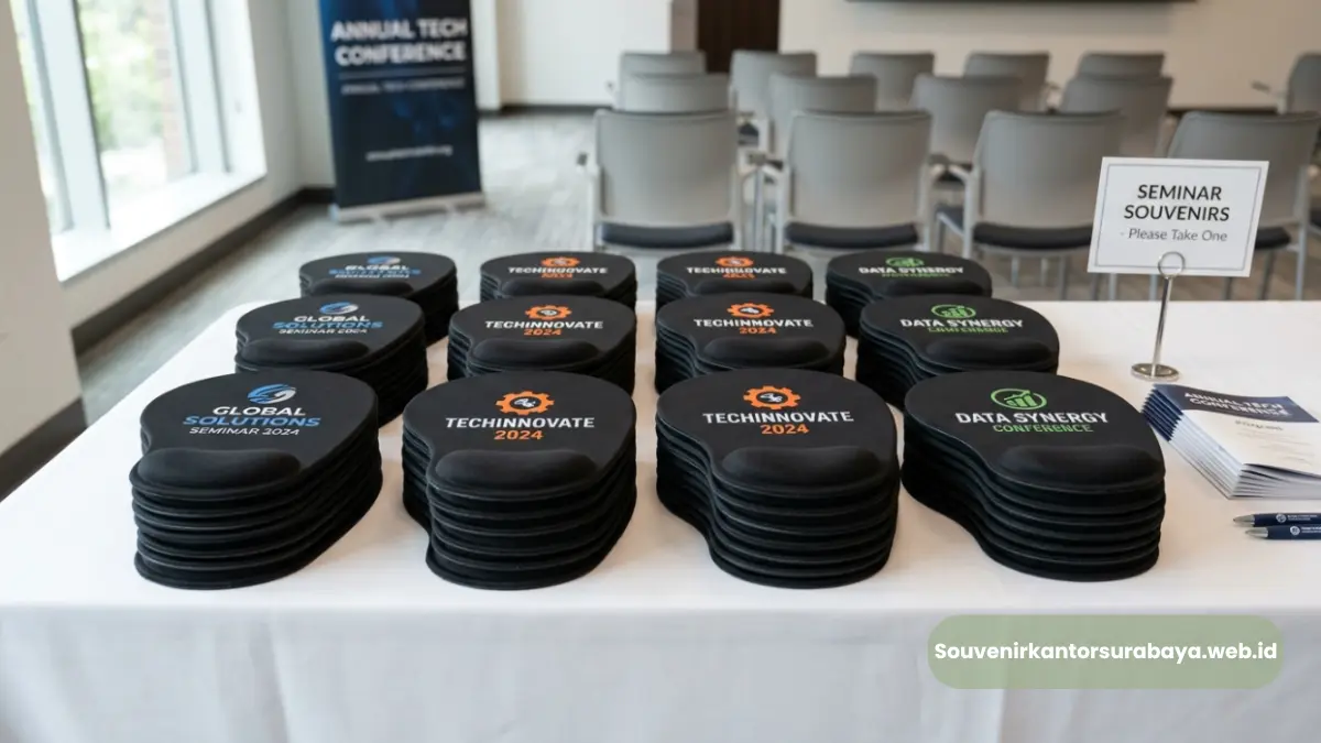 Souvenir Seminar Mouse Pad Ergonomis Korporat Surabaya